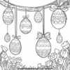 Hanging Easter Decorations Coloring Pages