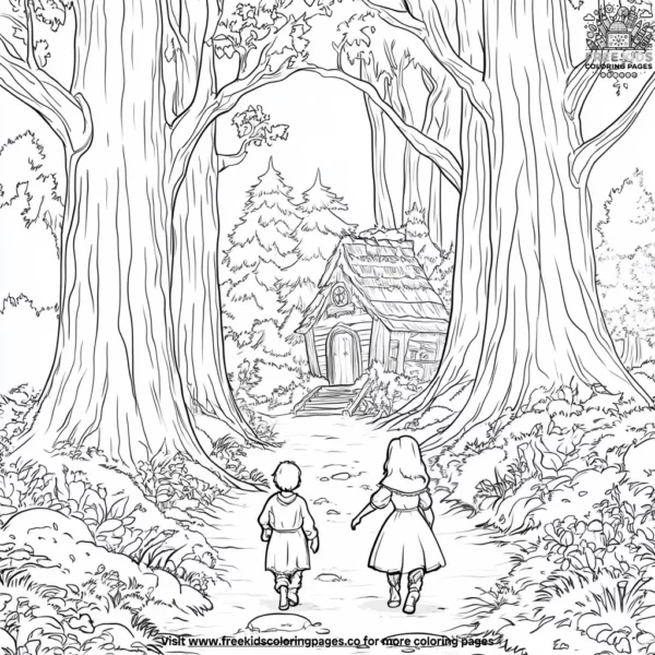 Hansel and gretel adventures coloring pages