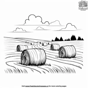 Haystack Field Coloring Pages