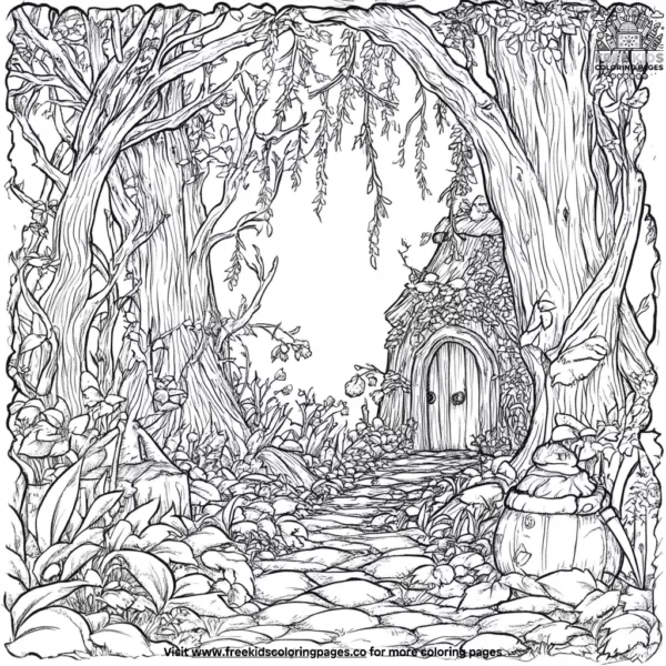 Hidden treasures magic coloring pages