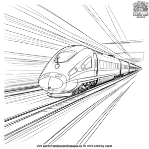 High speed train coloring pages