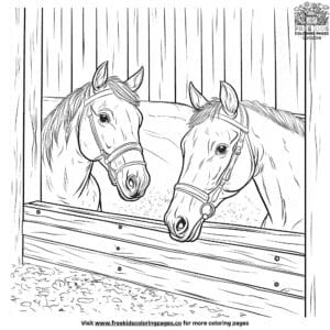 Horse Stables Coloring Pages