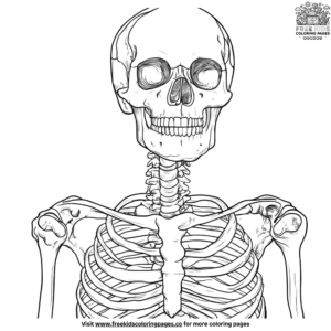 Human skeleton coloring pages