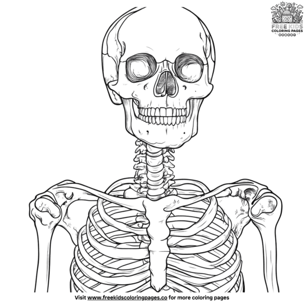 Human skeleton coloring pages