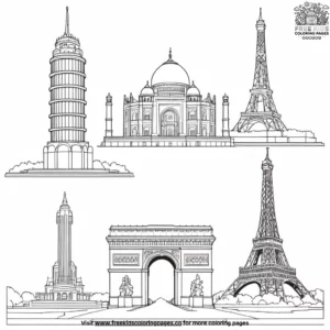 Iconic Structures Coloring Pages