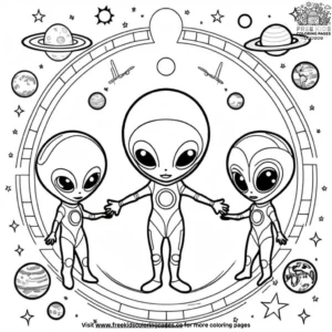 Intergalactic Choir Coloring Pages