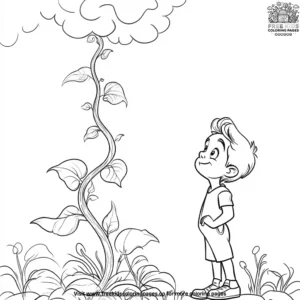 Jack and the beanstalk coloring pages