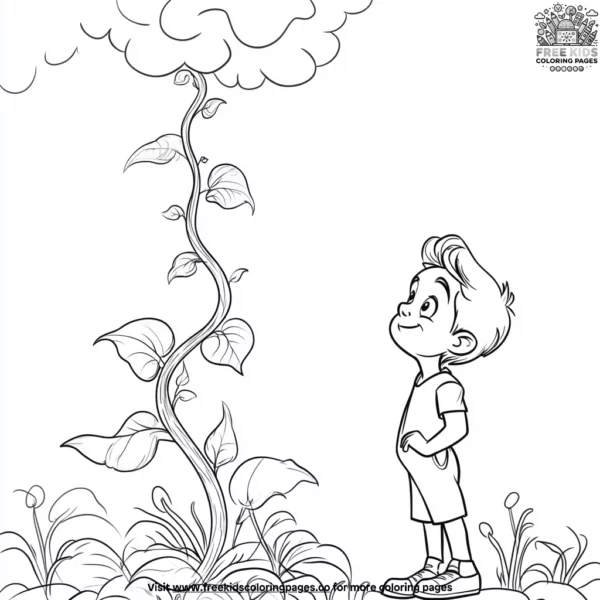 Jack and the beanstalk coloring pages