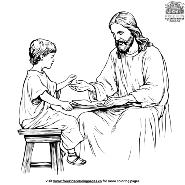 Jesus the teacher coloring pages