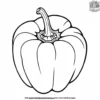 Juicy Red Bell Pepper Coloring Pages