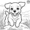 Jumping Puppy Coloring Pages