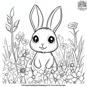 Kawaii bunny coloring pages