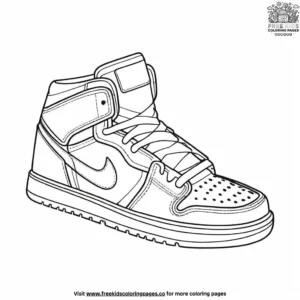 Kids' cool sneaker coloring pages