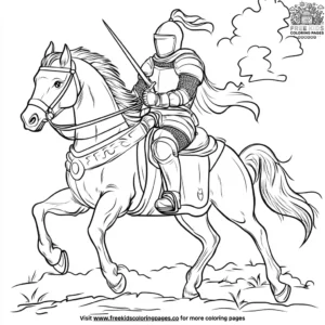 Knight fairy tale coloring pages