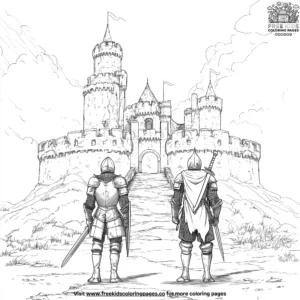 Knights of Enchanted Castles Coloring Pages