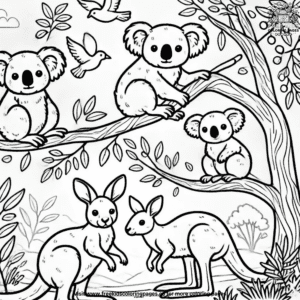 Koala and friends coloring pages a delightful adventure (1)