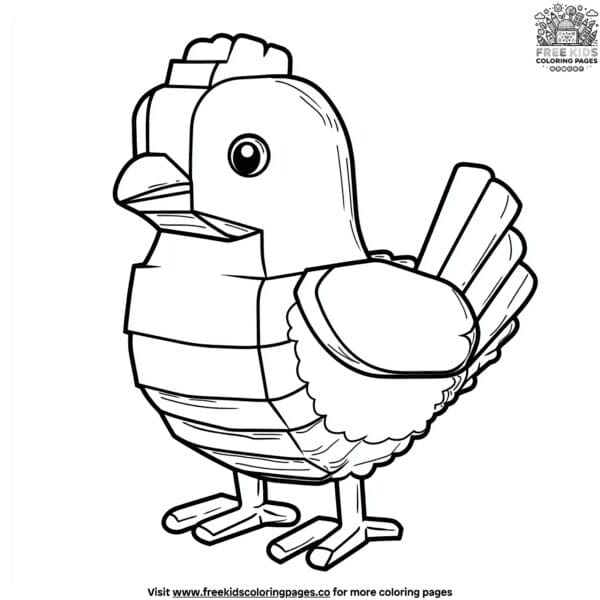 Lego chicken coloring pages