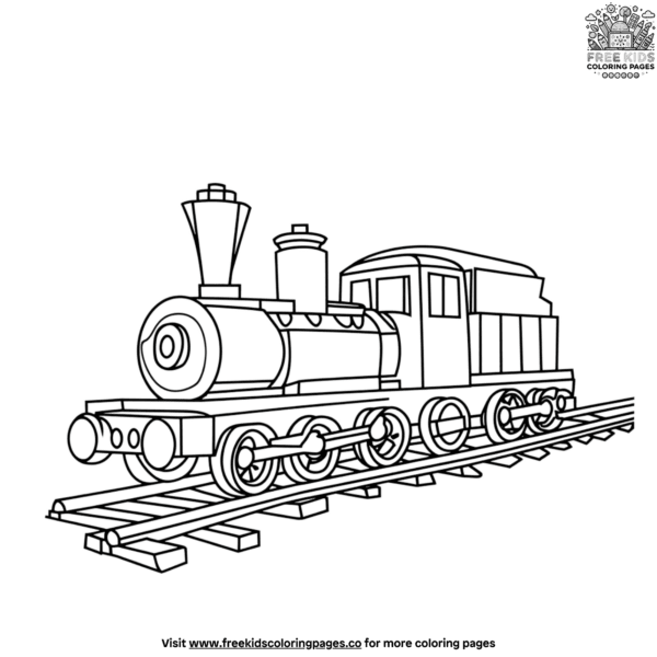 Lego train coloring pages