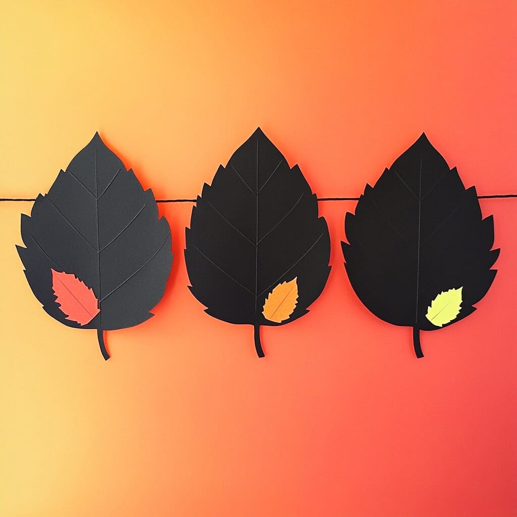 Leaf silhouette banner 3