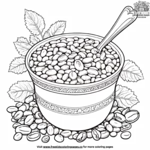 Lentil Bean Coloring Pages