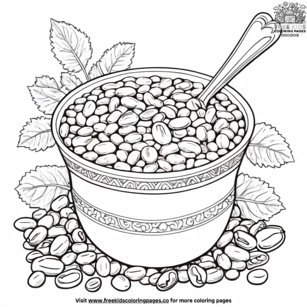 Lentil bean coloring pages