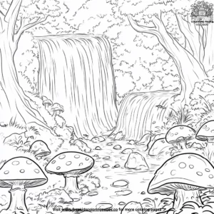 Magical forest adventures coloring pages