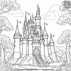 Magical Kingdom Castles Coloring Pages