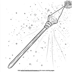 Magical wand fairy godmothers coloring pages