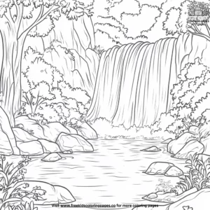 Magical Waterfalls Coloring Pages