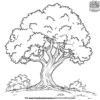 Majestic Oak Tree Coloring Pages