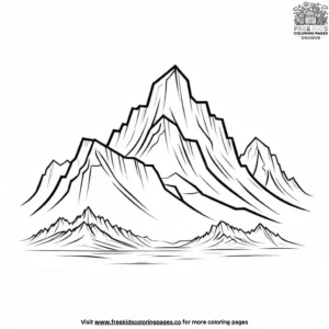 Majestic Peaks Coloring Pages