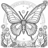 Martian Butterfly Garden Coloring Pages