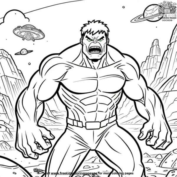 Martian hulk coloring pages