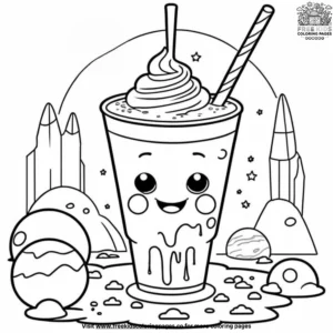 Martian Milkshake Mania Coloring Pages