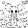 Martian Mouse Pet Coloring Pages