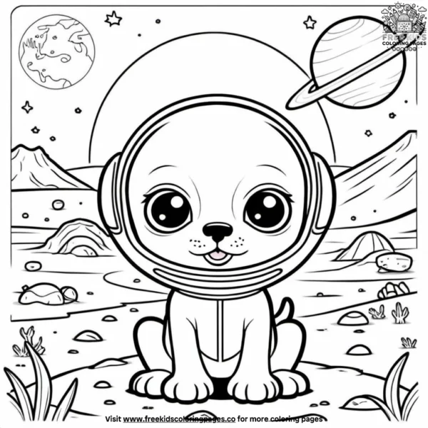 Martian puppy pal coloring pages