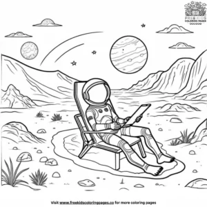 Martian Sunbathing Coloring Pages