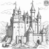 Medieval Castle Scenes Coloring Pages