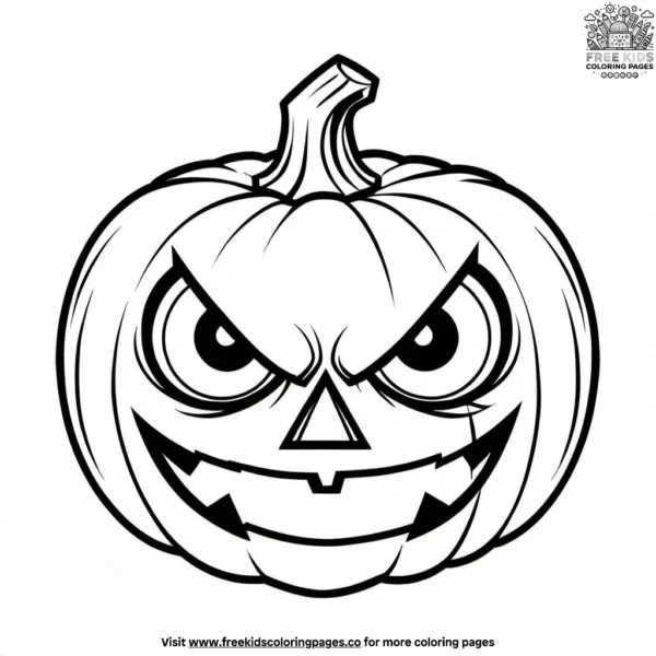 Menacing pumpkin eyes coloring pages