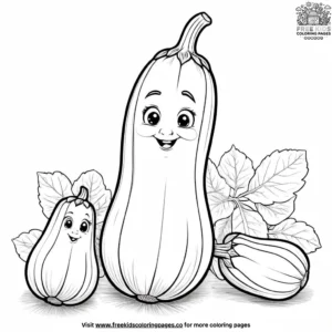 Mini Baby Zucchini Coloring Pages