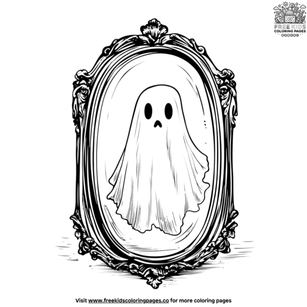 Mirror ghost coloring pages