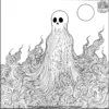 Misty Ghost Figures Coloring Pages