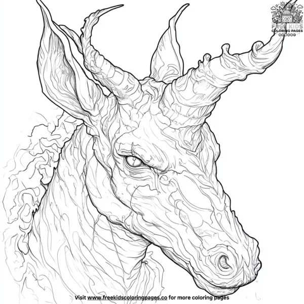 Mysterious beast coloring pages