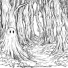 Mysterious Forest Creatures Coloring Pages