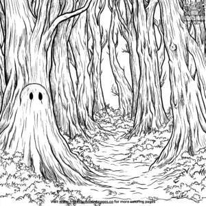 Mysterious Forest Creatures Coloring Pages