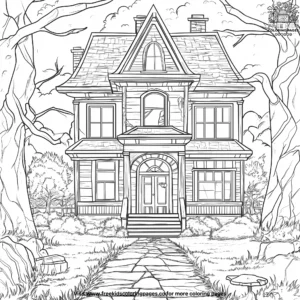 Mysterious Mansion Coloring Pages