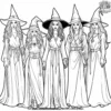 Mysterious Witch Coven Coloring Pages