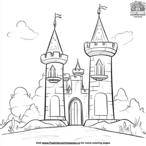 Mystical Castle Towers Coloring Pages