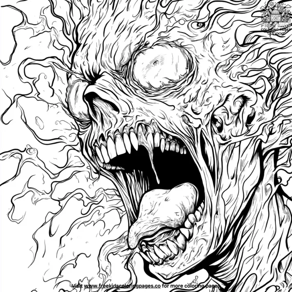 Nightmarish creatures coloring pages