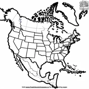 North America Map Coloring Pages